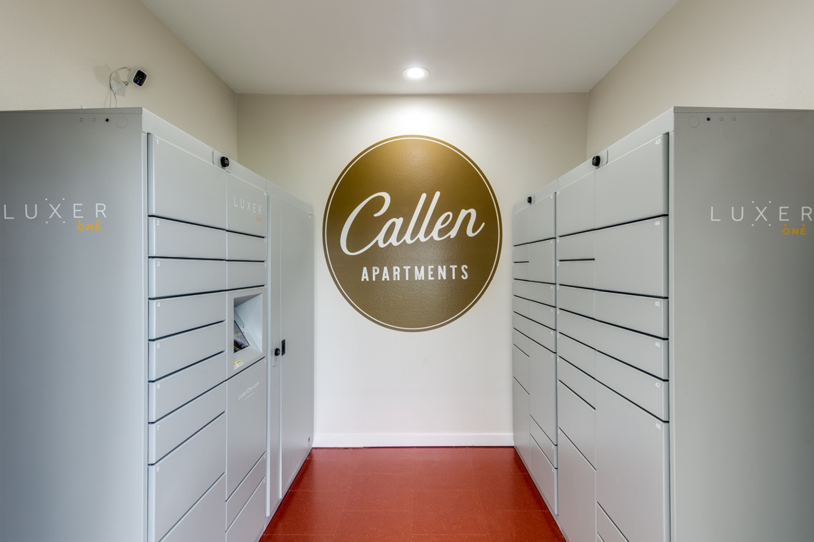 Callen apartment mail room and package lockers